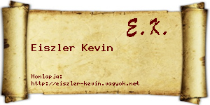 Eiszler Kevin névjegykártya
